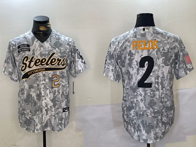 Men Pittsburgh Steelers #2 Fields Nike Arctic Camo 2024 Salute to Service Limited NFL Jersey style 3->pittsburgh steelers->NFL Jersey